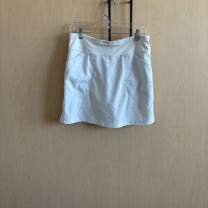 White Athleisure Mini Skort